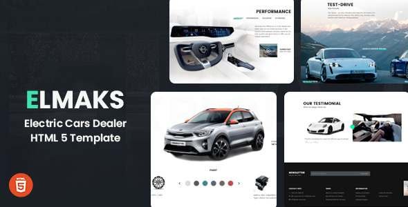Elmaks - Electric Cars Dealer HTML 5 Template TFx