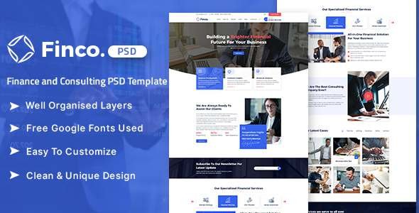 Finco - Finance and Consulting PSD Template TFx