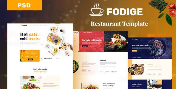 Fodlige - Restaurant Caffe PSD Template TFx