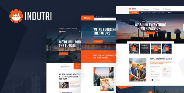 Indutri - PSD Template For Industry amp Factory Business TFx