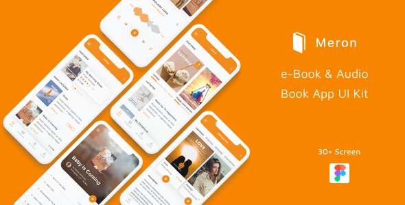 Meron - e-Book and Audio Book App UI Kit TFx