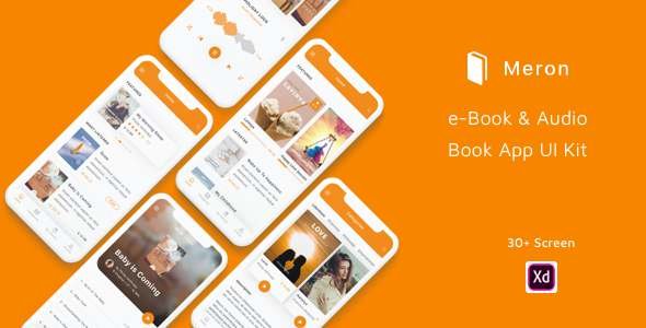 Meron - e-Book and Audio Book App UI Kit TFx