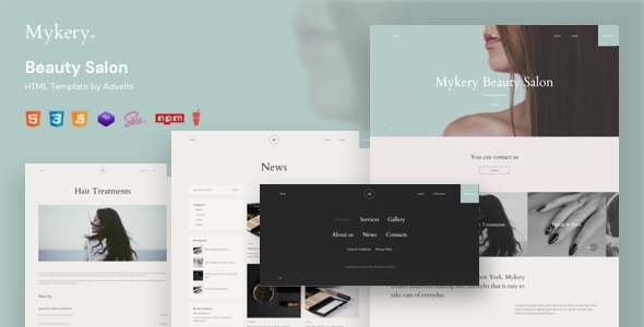 Mykery - Beauty Salon HTML Template TFx
