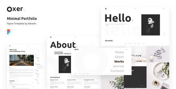 Oxer - Minimal Portfolio Figma Template TFx