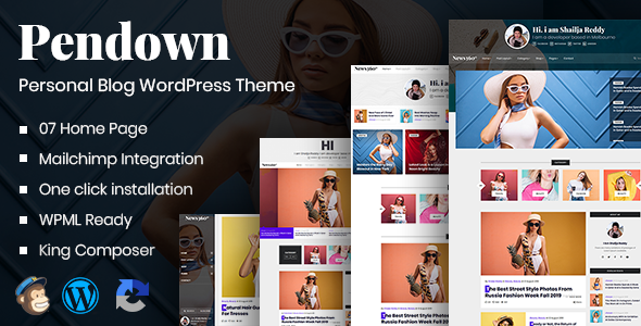 Pendown - Newspaper amp Personal WordPress Blog TFx