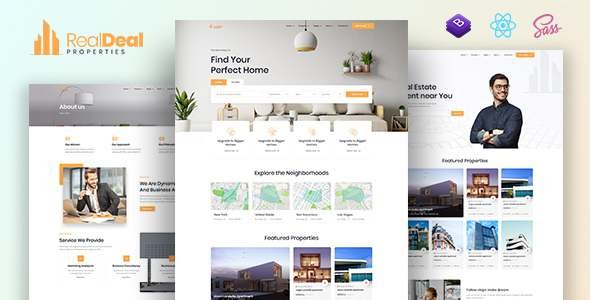 Realdeal  Real Estate React Template TFx
