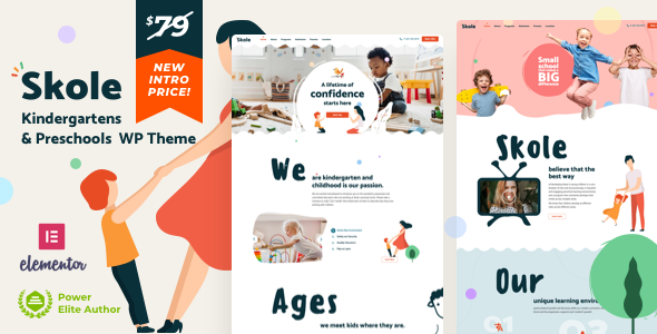 Skole - Preschool Kindergarten WordPress Elementor TFx