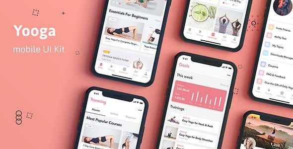 Yooga - Health and Fitness UI Kit for Adobe XD TFx