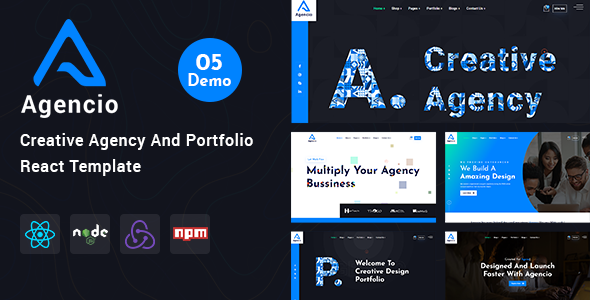 Agencio - Creative Agency And Portfolio React Template TFx