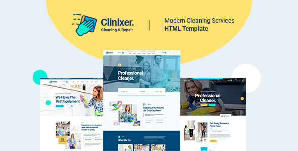 Cleanixer - Cleaning Services HTML5 Template TFx