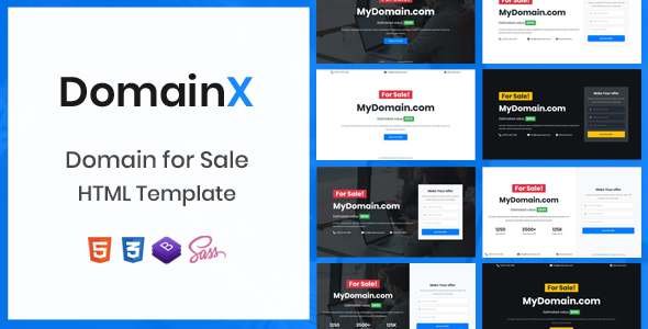 DomainX - Domain for Sale HTML Template TFx