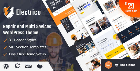 Electrico - Repair and Multi Services WordPress Theme TFx