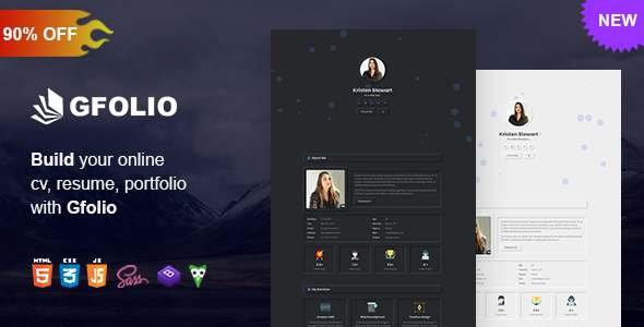 Gfolio - CVResume TFx SiteTemplates