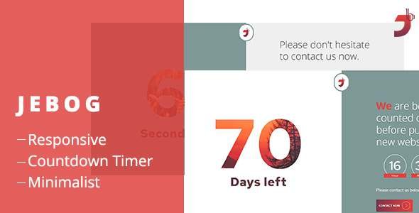 Jebog - Single Page Responsive Coming Soon TFx
