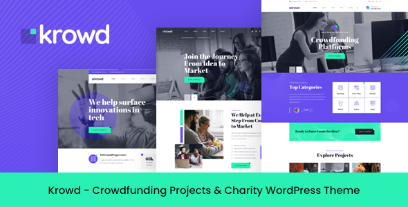 Krowd - Crowdfunding amp Charity WordPress Theme TFx