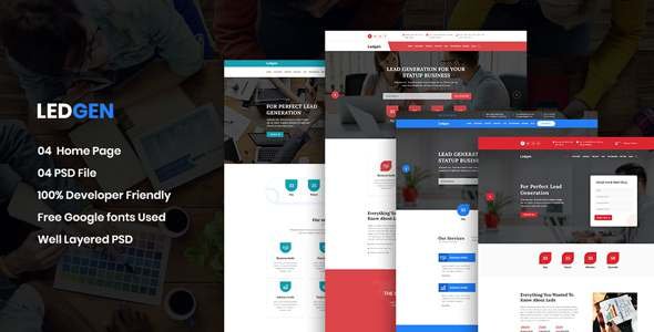 Ledgen - Lead Generation PSD Template TFx