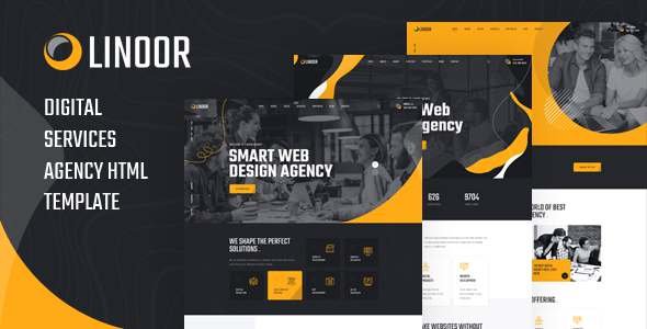 Linoor - Digital Agency Services HTML Template TFx