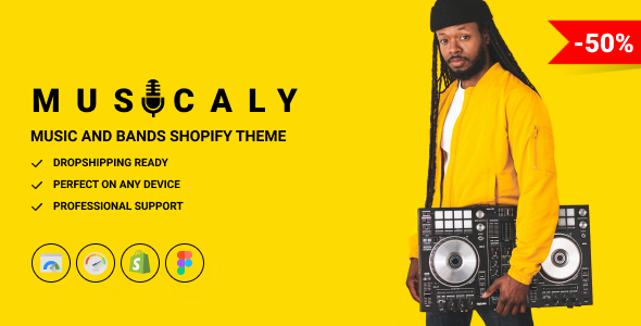 Musicaly - Shopify Music Shop Theme - Music Band amp School TFx