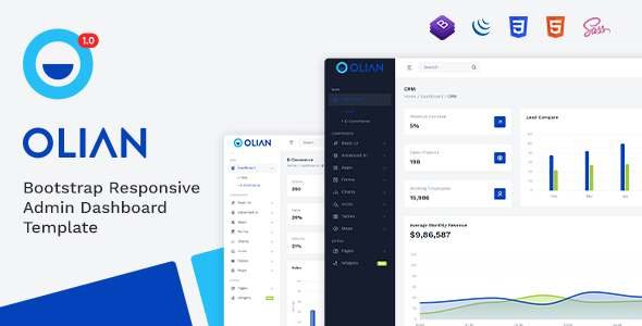 Olian - Bootstrap Minimal amp Clean Admin Template TFx