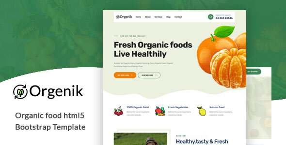 Orgenik - Organic Food HTML5 Template TFx