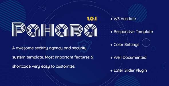 Pahara - Security Agency and CCTV System HTML Template TFx