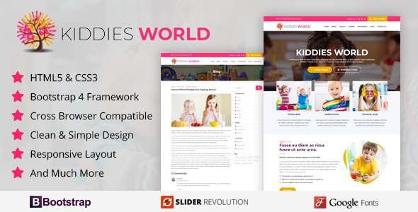kiddies World - Responsive HTML Template TFx