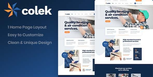 Colek - Air Conditioning Repair PSD Template TFx