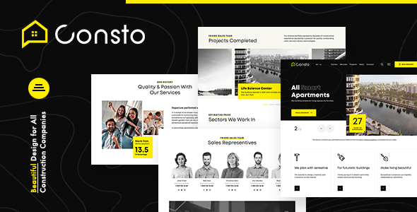 Consto  Industrial Construction Company Theme TFx
