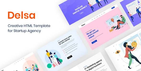 Delsa - Creative HTML Template for Startup Agency TFx