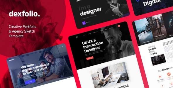 Dexfolio - Creative Portfolio amp Agency Sketch Template TFx