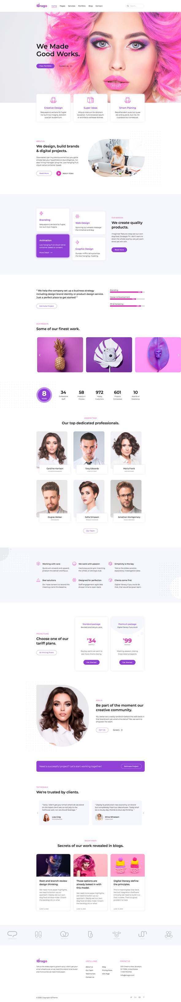 Drago - Creative Digital Agency Elementor Template Kit TFx