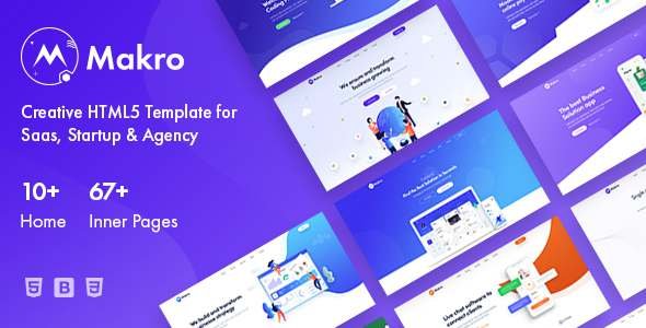 Makro - MultiPurpose HTML5 Template For Saas amp Startup TFx