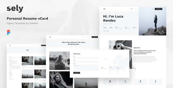 Sely - Personal Resume vCard Figma Template TFx