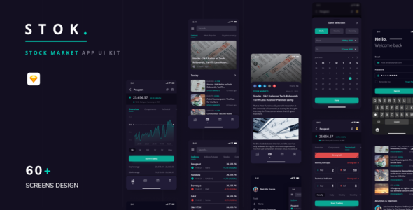 Stok - Stock Market App UI Kit TFx