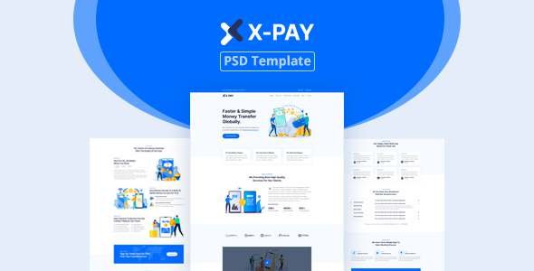 Xpay - Online Money Transfer amp Banking PSD Template TFx