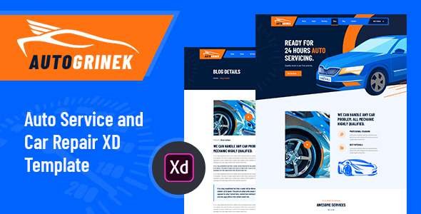 Autogrinek - Auto Service and Car Repair XD Template TFx