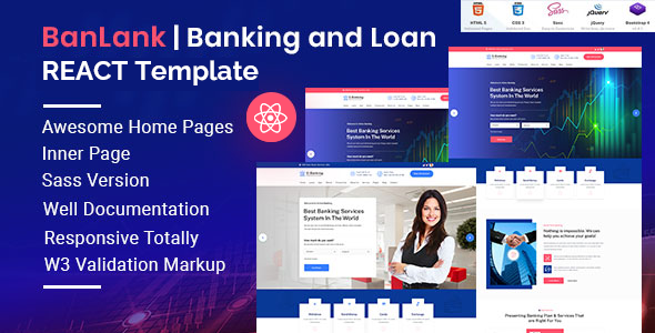 BanLank - Banking and Loan React Template TFx