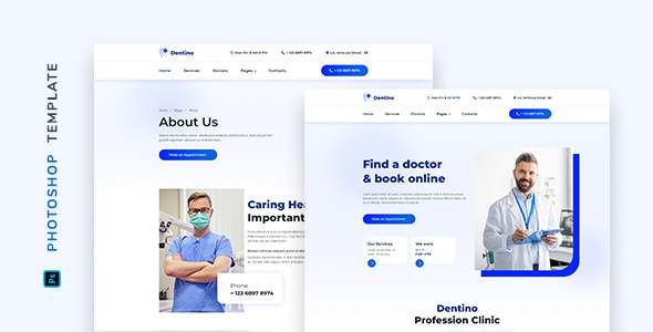 Dentino  Dental Clinic Template for PSD TFx