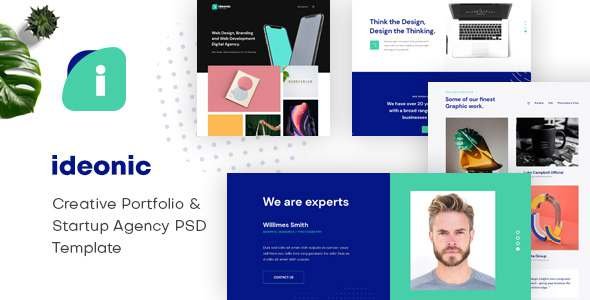 Ideonic - Creative Portfolio amp Startup Agency PSD Template TFx