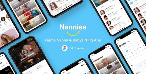 Nanniea - Figma Nanny amp Babysitting App TFx