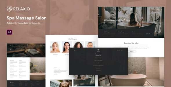 Relaxio - Spa Massage Salon Adobe XD Template TFx