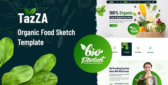 TazZA - Organic Food Sketch Template TFx