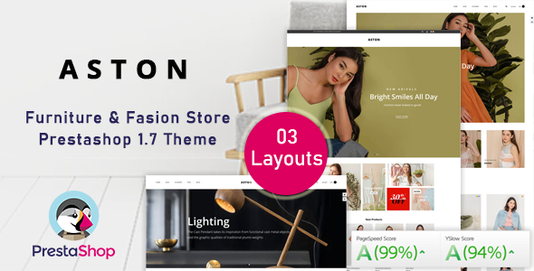 Aston - Fashion Ecommerce Prestashop Theme for Furniture amp Clothes TFx