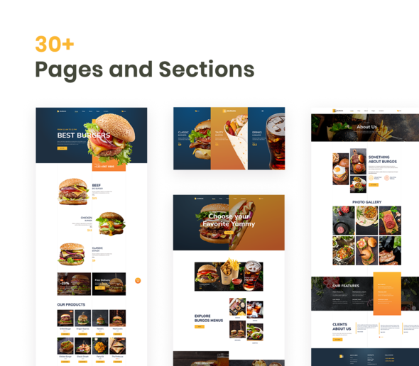 Burgos  Street Food Elementor Template Kit TFx