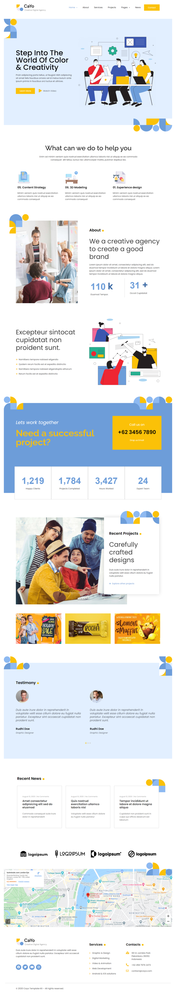 CaYo - Creative Agency Elementor Template Kit TFx