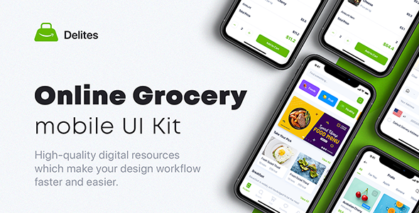 Delites - Online Grocery amp Recipes UI Kit for Adobe XD TFx