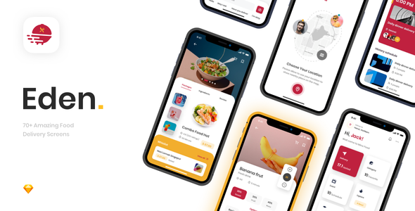 Eden - Food Delivery App UI Kit TFx