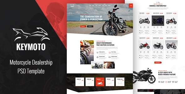 Keymoto - Motorcycle PSD Template TFx