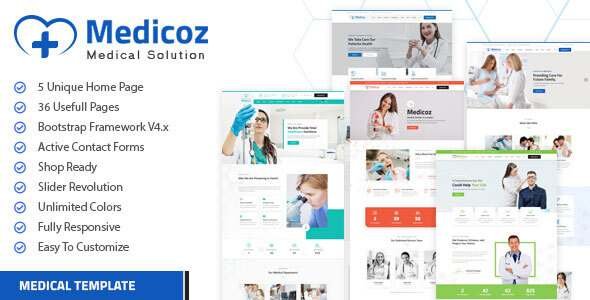 Medicoz  Clinic amp Hospital HTML Template TFx
