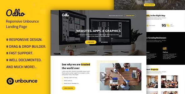 Odho  Responsive Unbounce Landing Page Template TFx